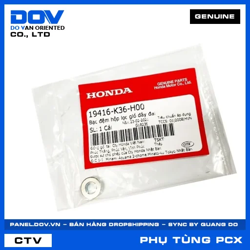 BẠC ĐỆM HỘP LỌC GIÓ DÂY ĐAI (lọc khí) PCX 125/150 — 19416K36H00
