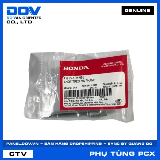 CHỐT TREO MÁ PHANH (bố thắng) PCX, PCX 125, PCX 125/150, PCX 160 — 45215KPH951