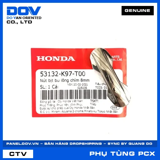NÚT BỊT BU LÔNG CHÌM 8MM PCX, PCX 125/150, PCX 160 — 53132K97T00
