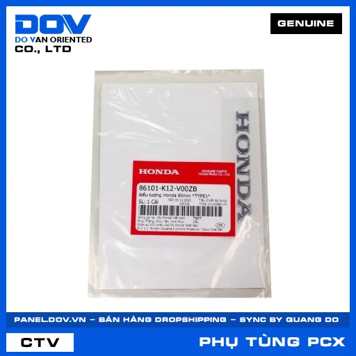 BIỂU TƯỢNG HONDA 80MM *TYPE1* PCX 160 — 86101K12V00ZB
