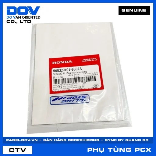 TEM CHỮ FI CÔNG TẮC CẦM CHỪNG PCX 125 — 86532K01930ZA