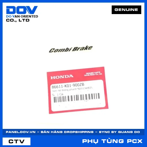 TEM HỆ THỐNG PHANH*B203,NHB35, (thắng) PCX 125/150 — 86611K01900ZB