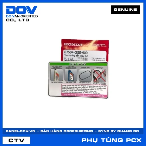 TEM HƯỚNG DẪN THAY THẾ PCX, PCX 125 — 87504GGE900