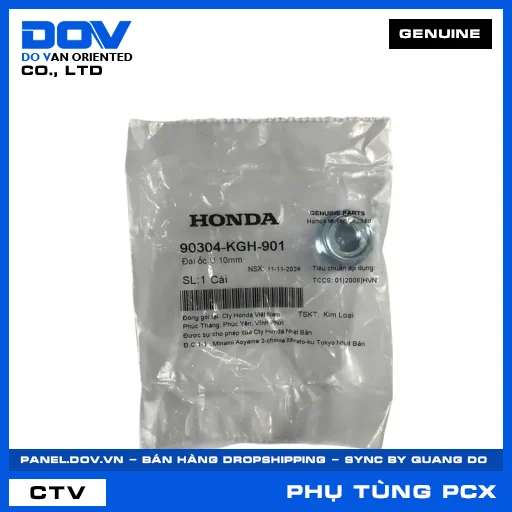 ĐAI ỐC U 10MM PCX, PCX 125, PCX 125/150, PCX 160 — 90304KGH901
