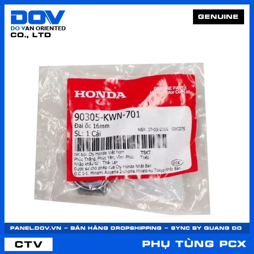 ĐAI ỐC 16MM PCX, PCX 125, PCX 125/150 — 90305KWN701