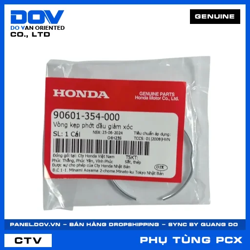 VÒNG KẸP PHỚT DẦU GIẢM XÓC (phuộc) PCX, PCX 125, PCX 125/150, PCX 160 — 90601354000