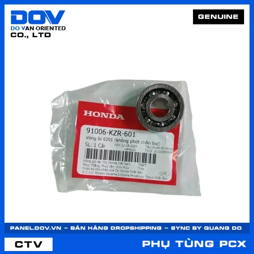 VÒNG BI 6201 (KHÔNG PHỚT CHẮN BỤI) PCX, PCX 125, PCX 125/150 — 91006KZR601