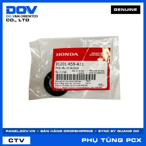 PHỚT DẦU 20.8X32X6 PCX, PCX 125/150, PCX 160 — 91201K59A11