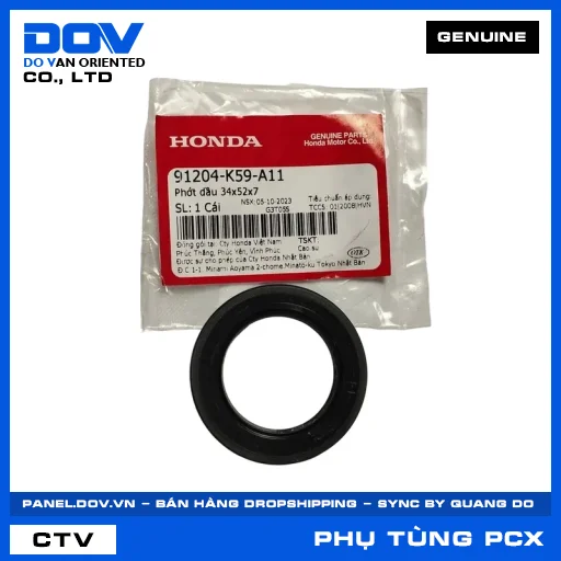 PHỚT DẦU 34X52X7 PCX, PCX 125/150, PCX 160 — 91204K59A11