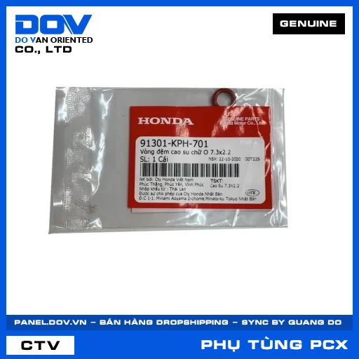 VÒNG ĐỆM CAO SU CHỮ O 7.3X2.2 PCX — 91301KPH701