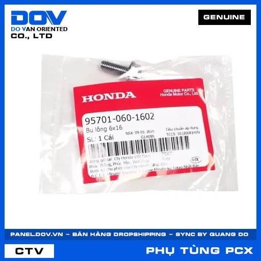 BU LÔNG 6X16 PCX, PCX 125, PCX 125/150 — 957010601602