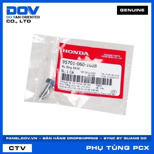BU LÔNG 6X16 PCX, PCX 125, PCX 125/150, PCX 160 — 957010601608