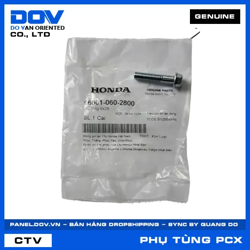 BU LÔNG 6X28 PCX, PCX 125, PCX 125/150, PCX 160 — 960010602800