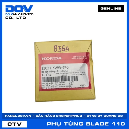 BỘ XÉC MĂNG CỐT 1 (0.25) BLADE 110 — 13021KWW740