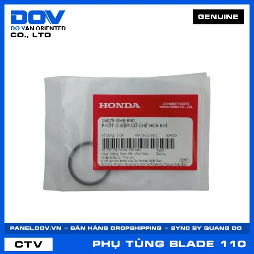 PHỚT O ĐỆM CỔ CHẾ HOÀ KHÍ BLADE 110 — 16075GHBB40