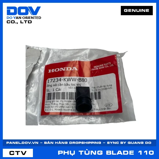 ỐNG XẢ CẶN BẦU LỌC KHÍ (lọc gió) BLADE 110 — 17234KWWB80