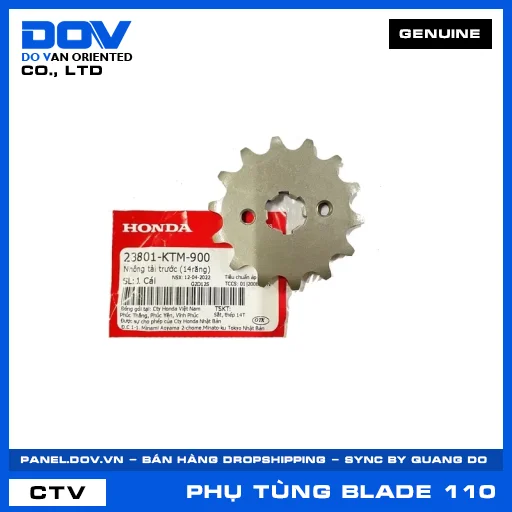 NHÔNG TẢI TRƯỚC (14RĂNG) BLADE 110 — 23801KTM900
