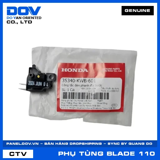CÔNG TẮC ĐÈN PHANH ĐĨA TRƯỚC (thắng) BLADE 110 — 35340KWB601