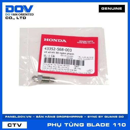 VÍT XẢ KHÍ BỘ NGÀM PHANH (thắng) BLADE 110 — 43352568003