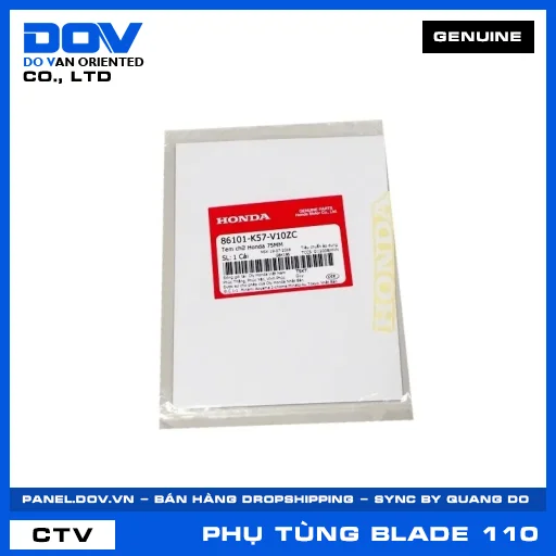 TEM CHỮ HONDA 75MM BLADE 110 — 86101K57V10ZC