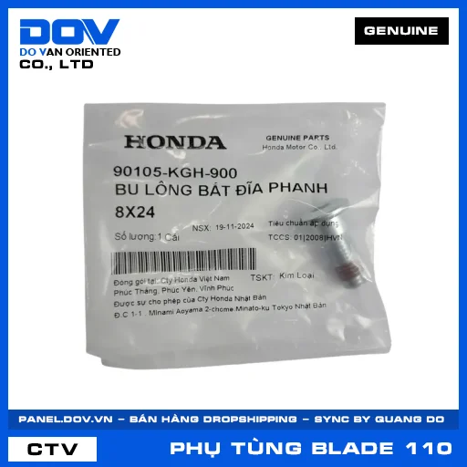 BU LÔNG BẮT ĐĨA PHANH 8X24 (đĩa thắng) BLADE 110 — 90105KGH900