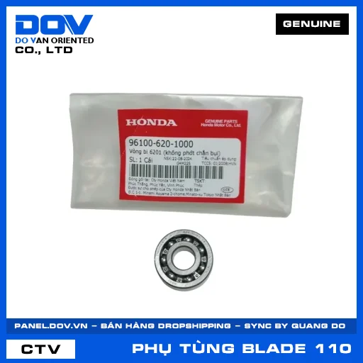 VÒNG BI 6201 (KHÔNG PHỚT CHẮN BỤI) BLADE 110 — 961006201000