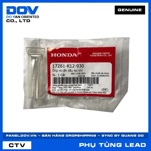 ỐNG XẢ CẶN BẦU LỌC KHÍ (lọc gió) LEAD 125 — 17261K12930