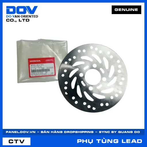 ĐĨA PHANH TRƯỚC TRÁI (đĩa thắng) LEAD 125 — 45351K12V01