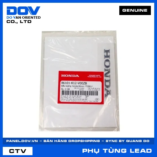 BIỂU TƯỢNG HONDA 80MM *TYPE1* LEAD 125 — 86101K12V00ZB