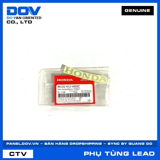 TEM HONDA 80MM *NH411* LEAD 125 — 86102K12V00ZC