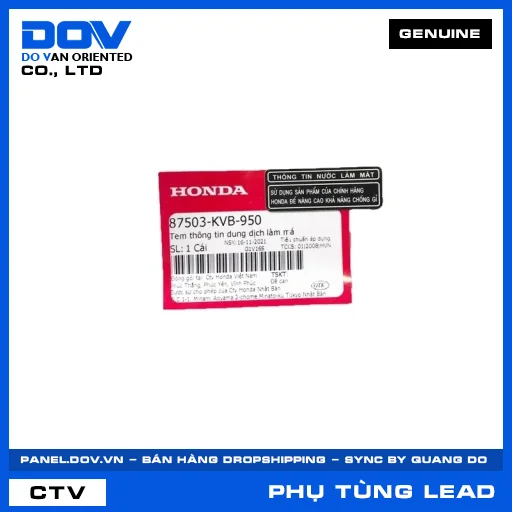 TEM THÔNG TIN DUNG DỊCH LÀM MÁ LEAD 110 — 87503KVB950