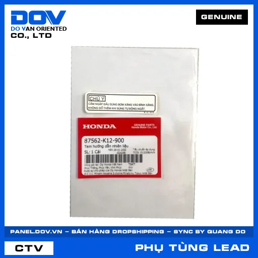 TEM HƯỚNG DẪN NHIÊN LIỆU LEAD 125 — 87562K12900