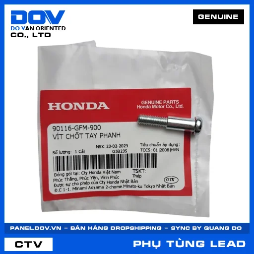 VÍT CHỐT TAY PHANH (tay thắng) LEAD 125 — 90116GFM900