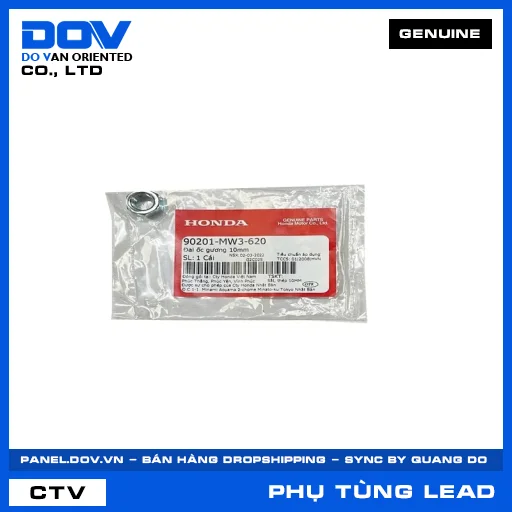 ĐAI ỐC GƯƠNG 10MM (kiếng) LEAD 125 — 90201MW3620