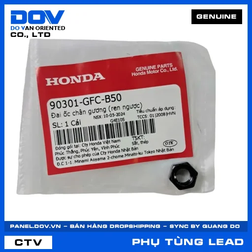 ĐAI ỐC CHÂN GƯƠNG (REN NGƯỢC) (kiếng) LEAD 110 — 90301GFCB50