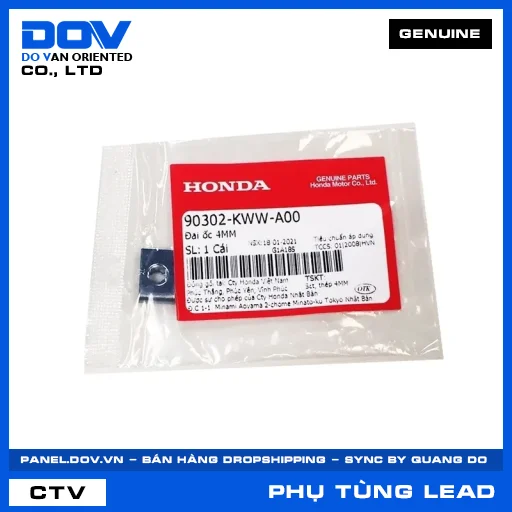 ĐAI ỐC 4MM LEAD 125 — 90302KWWA00
