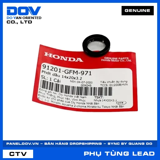 PHỚT DẦU 14X20X3.2 LEAD 110 — 91201GFM971