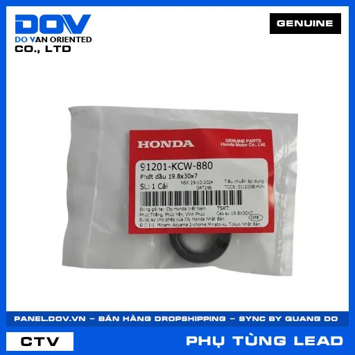 PHỚT DẦU 19.8X30X7 LEAD 110 — 91201KCW880