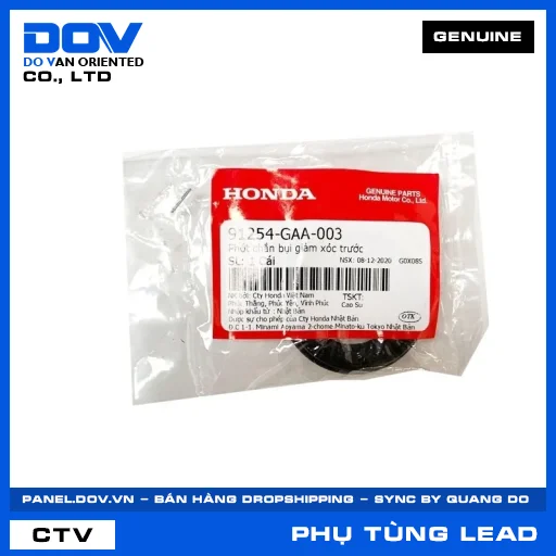 PHỚT CHẮN BỤI GIẢM XÓC TRƯỚC (phuộc) LEAD 125 — 91254GAA003