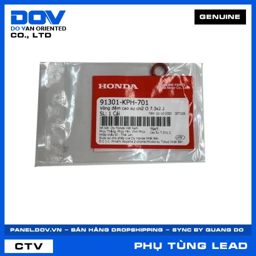 VÒNG ĐỆM CAO SU CHỮ O 7.3X2.2 LEAD 110 — 91301KPH701