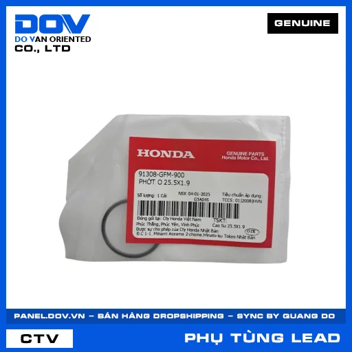 PHỚT O 25.5X1.9 LEAD 110 — 91308GFM900