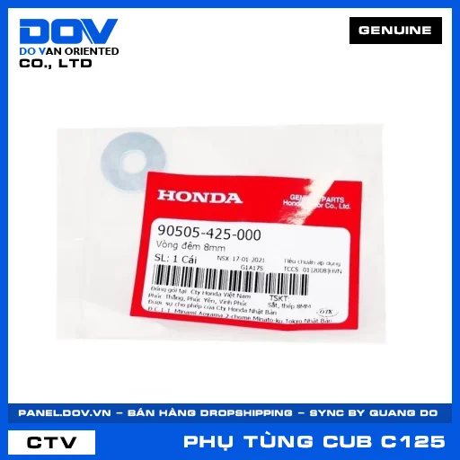 VÒNG ĐỆM 8MM SUPER CUB C125 — 90505425000