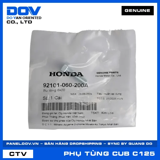 BU LÔNG 6X20 SUPER CUB C125 — 92101060200A