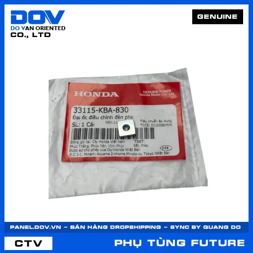 ĐAI ỐC ĐIỀU CHỈNH ĐÈN PHA FUTURE 125 — 33115KBA830