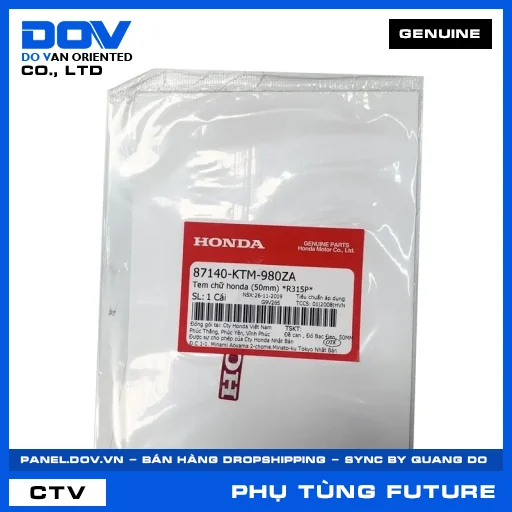 Tem chữ honda (50mm) *R315P* FUTURE NEO — 87140KTM980ZA