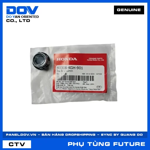 ĐAI ỐC U 12MM FUTURE 125, FUTURE NEO — 90306KGH901