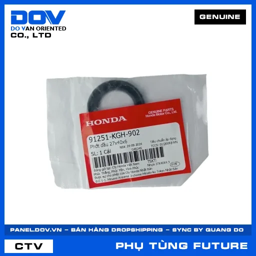PHỚT DẦU 27X40X6 FUTURE 125, FUTURE NEO — 91251KGH902