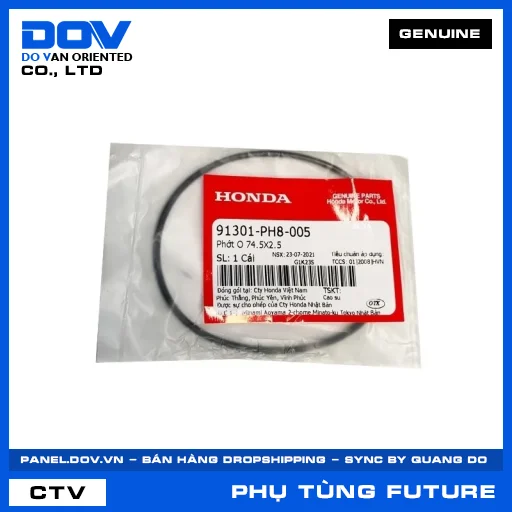 Phớt O 74.5X2.5 FUTURE 125 — 91301PH8005