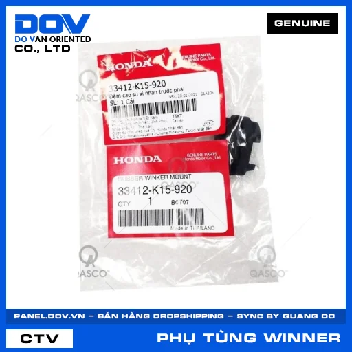 ĐỆM CAO SU XI NHAN TRƯỚC PHẢI (đèn báo rẽ) WINNER R, WINNER X — 33412K15920