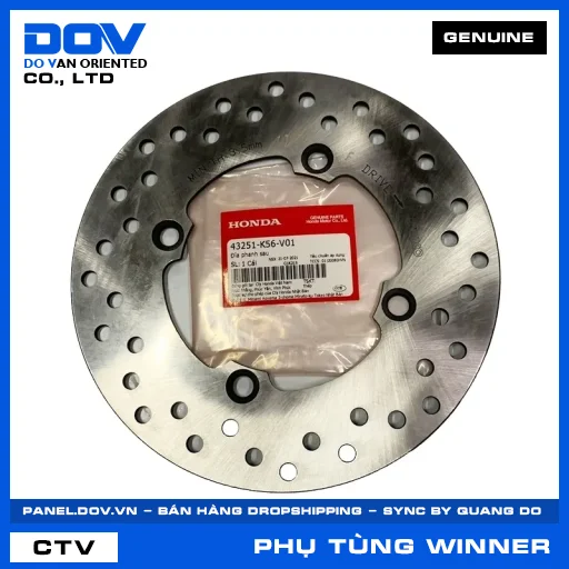 ĐĨA PHANH SAU (đĩa thắng) WINNER 150 — 43251K56V01